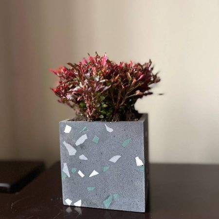 گلدان موزاییکی کوچک مربعی 10×10 مشکی